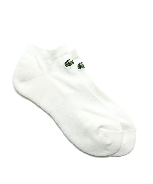 LACOSTE（ラコステ）の「ロゴパイルスニカー丈ソックス（ソックス/靴下・レディース・ホワイト/ネイビー/ライトブルー/グレー/ブラック・24cm/24.0cm）」の2枚目の写真