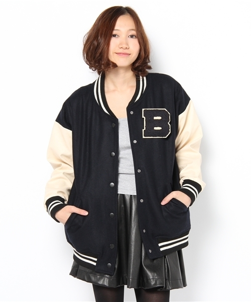 Chico（チコ）の「中綿ビックスタジャン（スタジャン・レディース・キャメル/ピンクベージュ/ネイビー・FREE）」の5枚目の写真