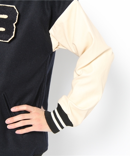 Chico（チコ）の「中綿ビックスタジャン（スタジャン・レディース・キャメル/ピンクベージュ/ネイビー・FREE）」の6枚目の写真