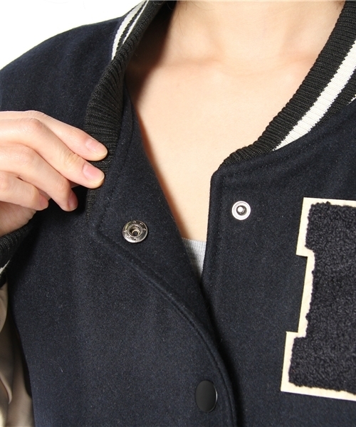 Chico（チコ）の「中綿ビックスタジャン（スタジャン・レディース・キャメル/ピンクベージュ/ネイビー・FREE）」の7枚目の写真