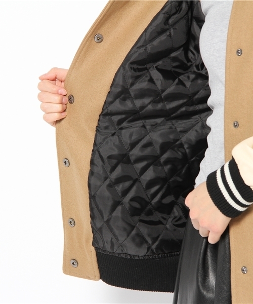 Chico（チコ）の「中綿ビックスタジャン（スタジャン・レディース・キャメル/ピンクベージュ/ネイビー・FREE）」の10枚目の写真