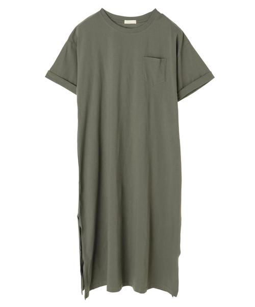 earth music&ecology(アースミュージックアンドエコロジー)の「・カットソーワンピース ●(ワンピース・レディース・カーキ/ブラック/オフホワイト/ダークベージュ・FREE)」の14枚目の写真