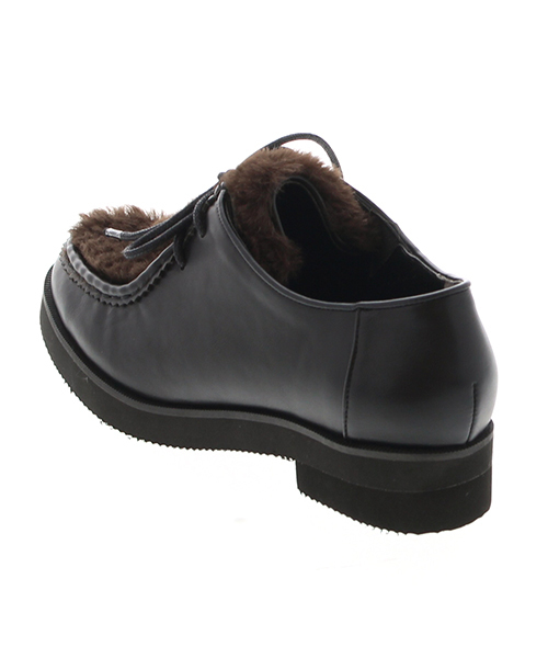 JELLY BEANS（ジェリービーンズ）の「厚底ファーマニッシュシューズ(204-2321)JELLY BEANS(ジェリービーンズ)（ドレスシューズ・レディース・ブラック/ダークブラウン/チェック・23/24/22.5/24.5/23.5）」の4枚目の写真