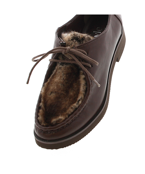 JELLY BEANS（ジェリービーンズ）の「厚底ファーマニッシュシューズ(204-2321)JELLY BEANS(ジェリービーンズ)（ドレスシューズ・レディース・ブラック/ダークブラウン/チェック・23/24/22.5/24.5/23.5）」の16枚目の写真