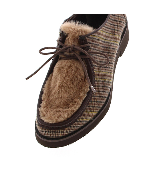 JELLY BEANS（ジェリービーンズ）の「厚底ファーマニッシュシューズ(204-2321)JELLY BEANS(ジェリービーンズ)（ドレスシューズ・レディース・ブラック/ダークブラウン/チェック・23/24/22.5/24.5/23.5）」の15枚目の写真