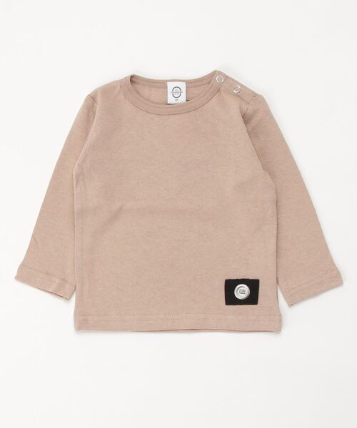 ZERO standerd（ゼロスタンダード）の「ZERO standard/ゼロスタンダード ロングTシャツ（Tシャツ/カットソー・キッズ・グレー/カーキ/チャコールグレー/ベージュ/ピンク/ブラック/テラコッタ/グレー系その他3/ラベンダー・110cm/130cm/100cm/95㎝/150cm/80ｃｍ/160cm/140cm/90cm/120cm/95cm）」の4枚目の写真