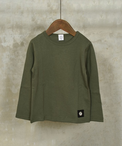 ZERO standerd（ゼロスタンダード）の「ZERO standard/ゼロスタンダード ロングTシャツ（Tシャツ/カットソー・キッズ・グレー/カーキ/チャコールグレー/ベージュ/ピンク/ブラック/テラコッタ/グレー系その他3/ラベンダー・110cm/130cm/100cm/95㎝/150cm/80ｃｍ/160cm/140cm/90cm/120cm/95cm）」の7枚目の写真