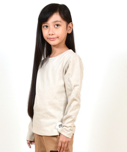 ZERO standerd（ゼロスタンダード）の「ZERO standard/ゼロスタンダード ロングTシャツ（Tシャツ/カットソー・キッズ・グレー/カーキ/チャコールグレー/ベージュ/ピンク/ブラック/テラコッタ/グレー系その他3/ラベンダー・110cm/130cm/100cm/95㎝/150cm/80ｃｍ/160cm/140cm/90cm/120cm/95cm）」の12枚目の写真