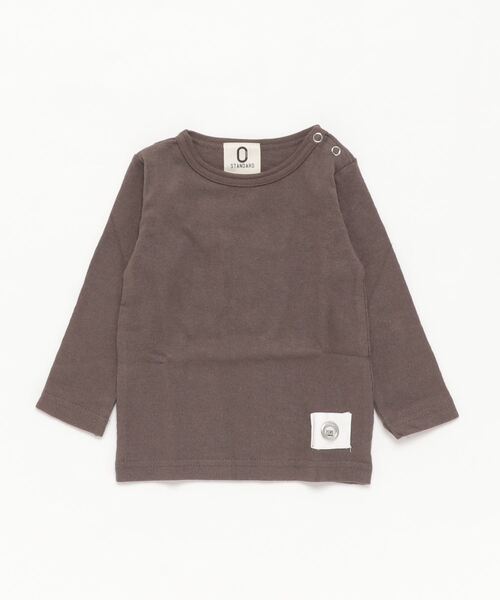 ZERO standerd（ゼロスタンダード）の「ZERO standard/ゼロスタンダード ロングTシャツ（Tシャツ/カットソー・キッズ・グレー/カーキ/チャコールグレー/ベージュ/ピンク/ブラック/テラコッタ/グレー系その他3/ラベンダー・110cm/130cm/100cm/95㎝/150cm/80ｃｍ/160cm/140cm/90cm/120cm/95cm）」の19枚目の写真