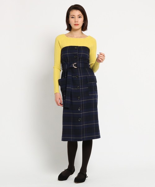 ブラッシュチェック柄ワンピース ワンピース Ag Aquagirl セール 2way 洗える Aquagirl エージーバイアクアガール の ワンピース 2way 洗える By Aquagirl エージーバイアクアガール のファッション