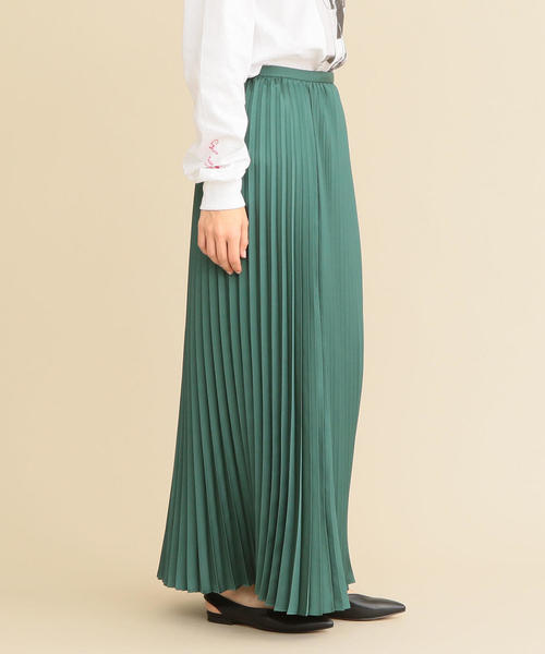 BEAUTY&YOUTH UNITED ARROWS（ビューティーアンドユースユナイテッドアローズ）の「BY∴ サテンプリーツマキシスカート ◆（スカート・レディース・グリーン・MEDIUM/SMALL）」の8枚目の写真