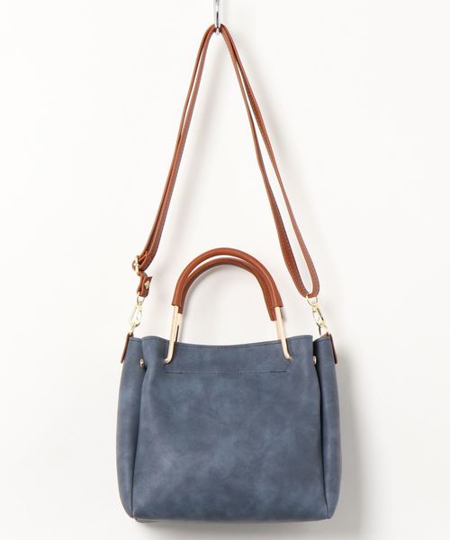 KOBE LETTUCE（コウベレタス）の「ショルダー付き2Wayゴールドハンドルバッグ（ハンドバッグ・レディース・ベージュ系その他/ブルー/ブラック・FREE）」の9枚目の写真