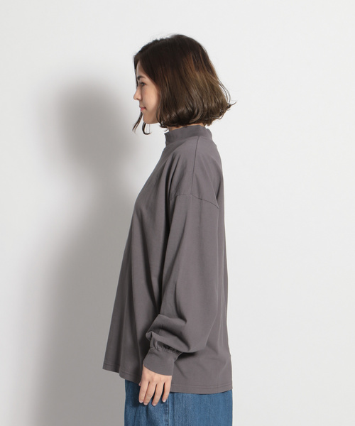 niko and...(ニコアンド)の「USAコットンハイネック長袖プルオーバー(Tシャツ/カットソー・レディース・ベージュ/オフホワイト/ダークグレー/オレンジ・MEDIUM/LARGE)」の9枚目の写真