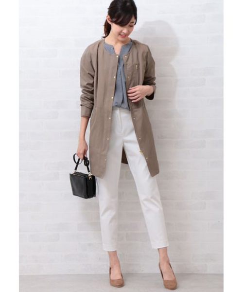 NATURAL BEAUTY BASIC（ナチュラルビューティーベーシック）の「ストレッチサテンパンツ（その他パンツ・レディース・ベージュ/オフホワイト・SMALL/MEDIUM/LARGE/X-SMALL）」の10枚目の写真