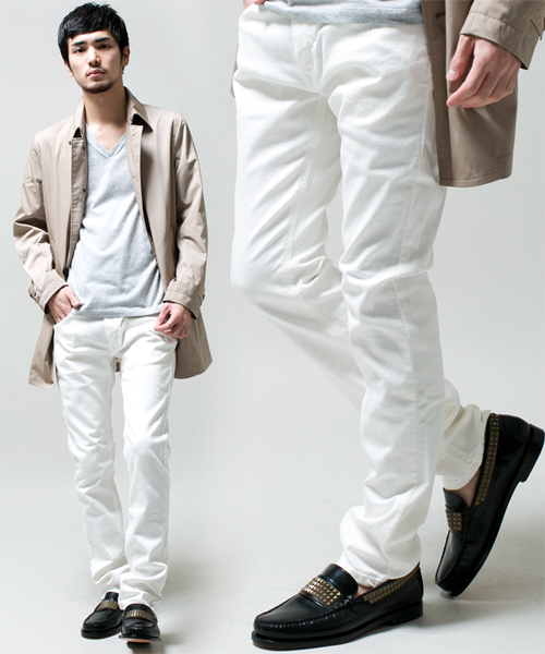 NANO universe（ナノユニバース）の「Lee（リー）/ 別注ストレッチSKINNY（デニムパンツ・メンズ・ホワイト/ブラック/グレー/インディゴブルー/ブルー・SMALL/MEDIUM/LARGE）」の2枚目の写真