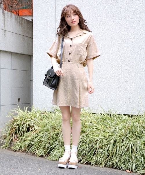 Heather(ヘザー)の「リネンライクカイキンシャツ 832969(シャツ/ブラウス・レディース・ブラック/ベージュ/パープル/グリーン/テラコッタ・FREE)」の15枚目の写真