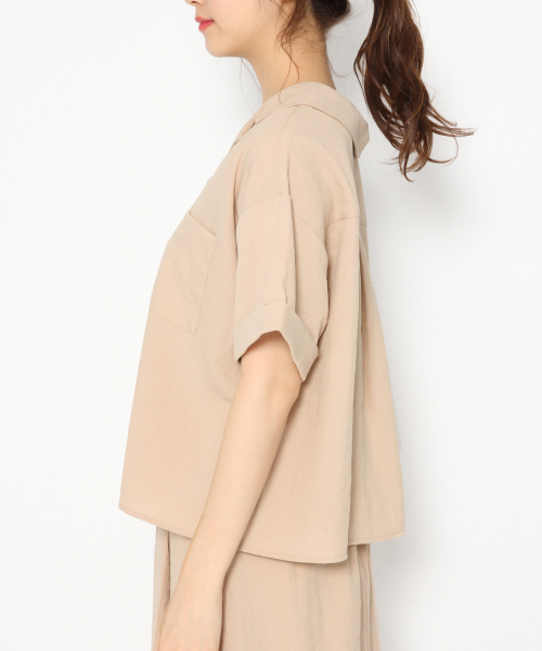 Heather(ヘザー)の「リネンライクカイキンシャツ 832969(シャツ/ブラウス・レディース・ブラック/ベージュ/パープル/グリーン/テラコッタ・FREE)」の9枚目の写真