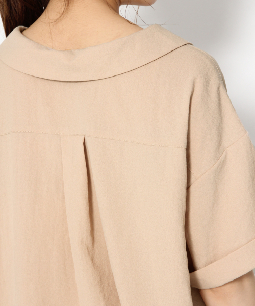 Heather(ヘザー)の「リネンライクカイキンシャツ 832969(シャツ/ブラウス・レディース・ブラック/ベージュ/パープル/グリーン/テラコッタ・FREE)」の12枚目の写真