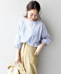 liflattie ships | liflattie ships:ハシゴレースストライプブラウス◇(シャツ/ブラウス)