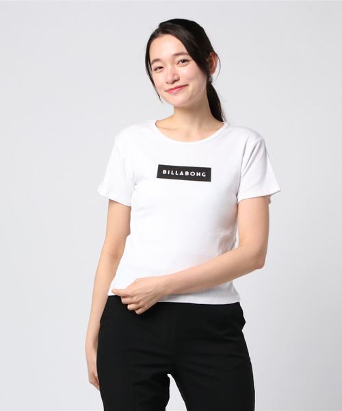 BILLABONG（ビラボン）の「半袖Tシャツ BILLABONG AJ013-233（Tシャツ/カットソー・レディース・ホワイト/ブラック/ピンク・M/L）」の2枚目の写真
