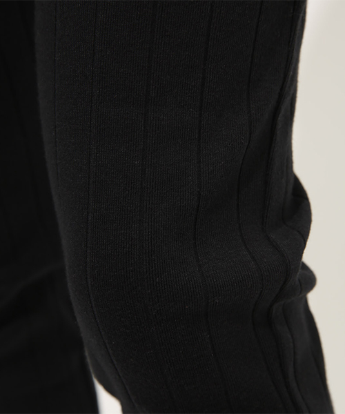 AZUL by moussy（アズールバイマウジー）の「WIDE RIB LEGGINGS / ワイドリブレギンス（その他パンツ・レディース・ブラック/ライトベージュ・SMALL/MEDIUM）」の15枚目の写真
