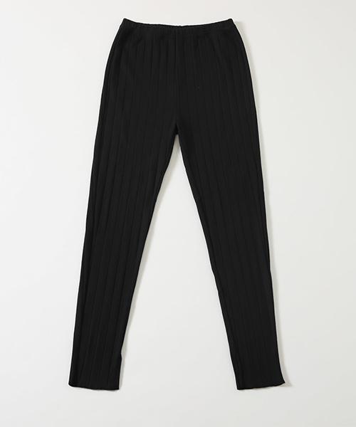 AZUL by moussy（アズールバイマウジー）の「WIDE RIB LEGGINGS / ワイドリブレギンス（その他パンツ・レディース・ブラック/ライトベージュ・SMALL/MEDIUM）」の13枚目の写真