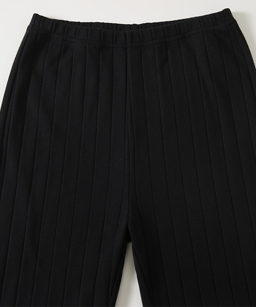 AZUL by moussy（アズールバイマウジー）の「WIDE RIB LEGGINGS / ワイドリブレギンス（その他パンツ・レディース・ブラック/ライトベージュ・SMALL/MEDIUM）」の11枚目の写真