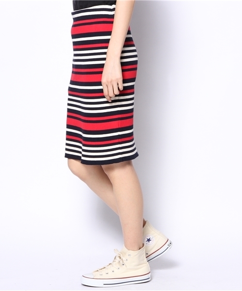 Ray BEAMS（レイビームス）の「Ray BEAMS / ボーダーニット タイトスカート（スカート・レディース・レッド/イエロー・1/0）」の6枚目の写真