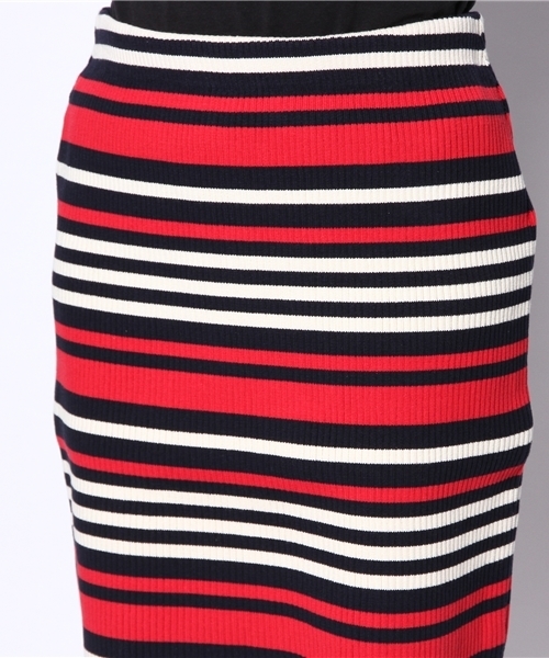 Ray BEAMS（レイビームス）の「Ray BEAMS / ボーダーニット タイトスカート（スカート・レディース・レッド/イエロー・1/0）」の8枚目の写真