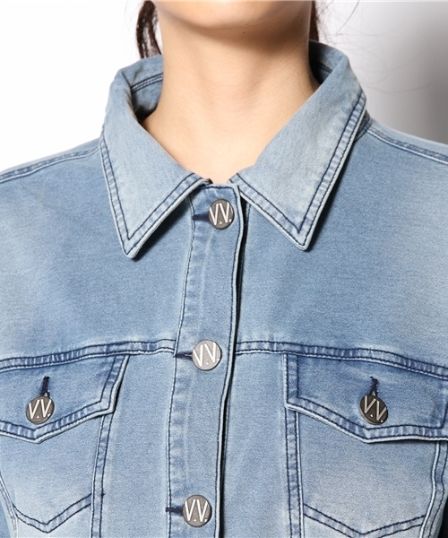 LOVE BOAT（ラブ・ボート）の「likeデニムGジャン（デニムジャケット・レディース・ブルー系/ネイビー系・FREE）」の9枚目の写真