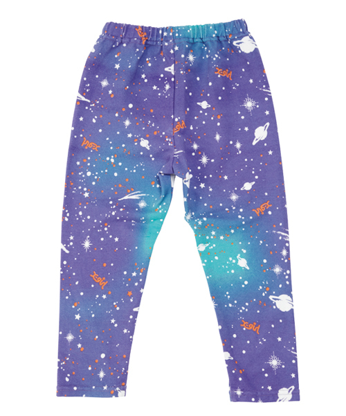 X-girl Stages(エックスガールステージス)の「"COSMIC SPACE" LEGGINGS (4T~7T)(レギンス/スパッツ・キッズ・ブラック/グリーン/ネイビー・7T/4T/5T/6T)」の3枚目の写真