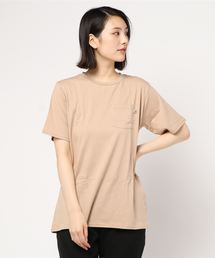 ポケット付きサイドスリットゆるTシャツ