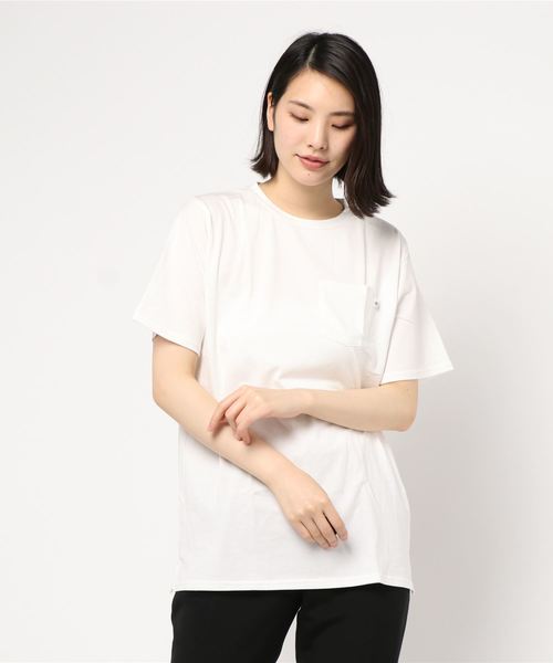 KOBE LETTUCE(コウベレタス)の「ポケット付きサイドスリットゆるTシャツ(Tシャツ/カットソー・メンズ・オフホワイト/ブラック/ベージュ/カーキ・M/L)」の8枚目の写真