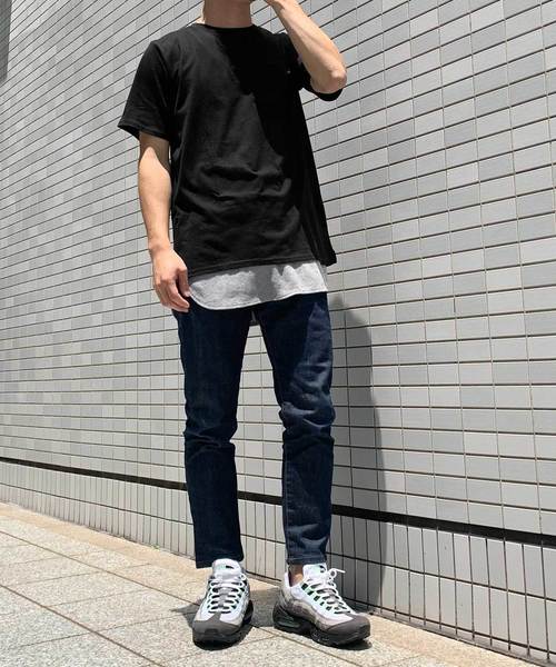 KOBE LETTUCE(コウベレタス)の「ポケット付きサイドスリットゆるTシャツ(Tシャツ/カットソー・メンズ・オフホワイト/ブラック/ベージュ/カーキ・M/L)」の9枚目の写真