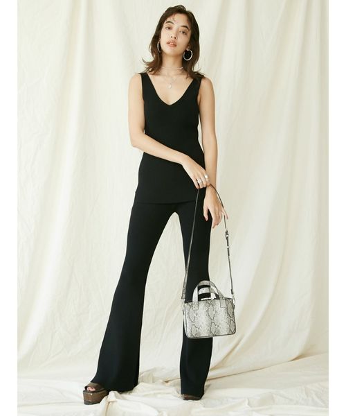 EVRIS（エヴリス）の「ハイツイストニットパンツ（その他パンツ・レディース・ブラック/ベージュ/カーキ・FREE）」の10枚目の写真