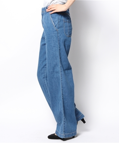 ROSE BUD（ローズバッド）の「LPT-14113 JUST/W WIDE LEG PANTS（デニムパンツ・レディース・ブルー系その他/ワンウォッシュ・2/1）」の5枚目の写真