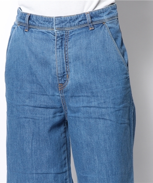 ROSE BUD（ローズバッド）の「LPT-14113 JUST/W WIDE LEG PANTS（デニムパンツ・レディース・ブルー系その他/ワンウォッシュ・2/1）」の3枚目の写真