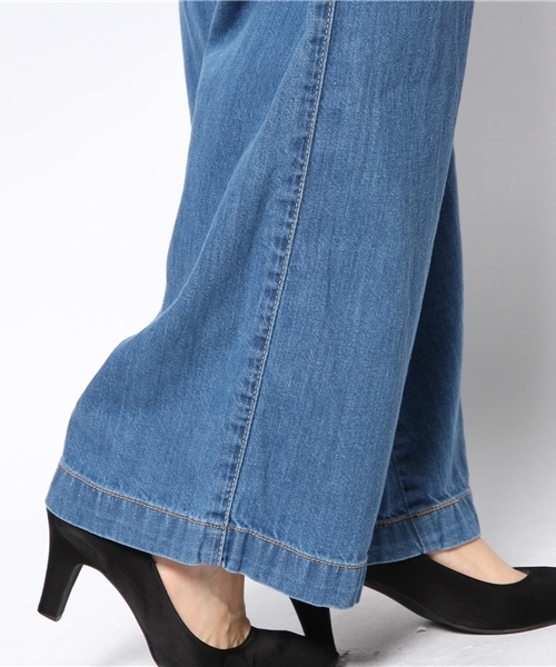 ROSE BUD（ローズバッド）の「LPT-14113 JUST/W WIDE LEG PANTS（デニムパンツ・レディース・ブルー系その他/ワンウォッシュ・2/1）」の8枚目の写真