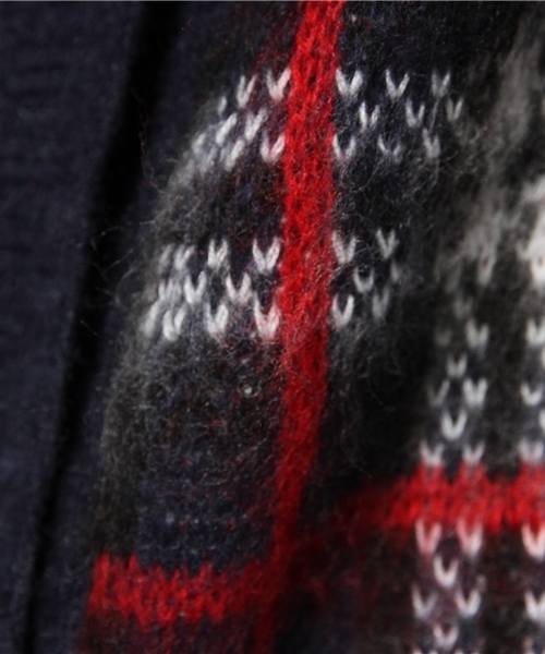 WEGO(ウィゴー)の「WEGO/シャギーチェックカーディガン(カーディガン/ボレロ・レディース・ブルー/レッド・FREE)」の3枚目の写真