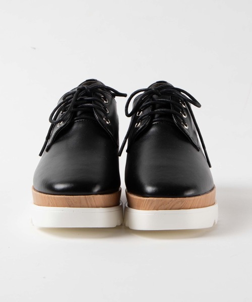 WEGO(ウィゴー)の「WEGO/レースアップコンビソールシューズ(ドレスシューズ・レディース・ホワイト/ブラック/その他1・MEDIUM/LARGE)」の9枚目の写真