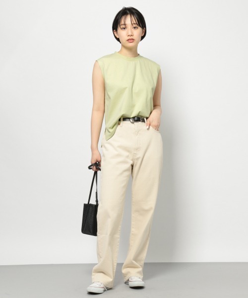 PAGEBOY（ページボーイ）の「マルチファンクションノースリ（Tシャツ/カットソー・レディース・ブラック/パープル/オフホワイト/イエロー系その他/ダークブラウン/グレイッシュベージュ・FREE）」の18枚目の写真