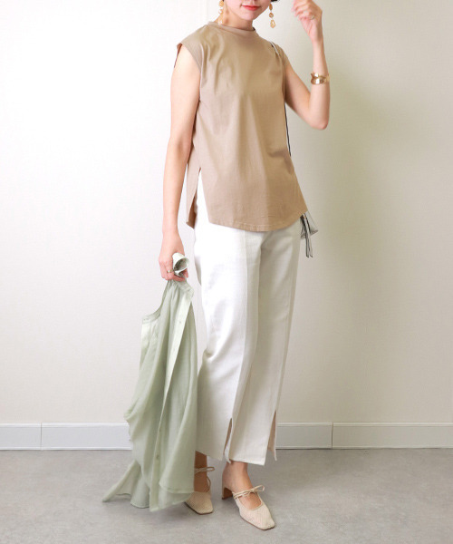 RANDA(ランダ)の「フレンチスリーブカットソー(Tシャツ/カットソー・レディース・ベージュ/ホワイト・FREE)」の10枚目の写真