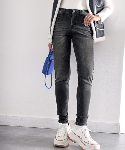 classicalelf(クラシカルエルフ)の「スーパーストレッチスキニー無地レギュラーデニム&チノパンツ(フルレングス)(デニムパンツ・レディース・インディゴブルー/ブラック/オフホワイト/ライトグレー/ライトブルー/ブラウン/ブラック系その他/ワンウォッシュ・LARGE/MEDIUM/SMALL/X-LARGE/XX-LARGE)」の13枚目の写真