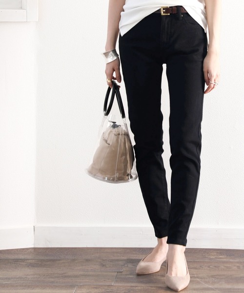 classicalelf(クラシカルエルフ)の「スーパーストレッチスキニー無地レギュラーデニム&チノパンツ(フルレングス)(デニムパンツ・レディース・インディゴブルー/ブラック/オフホワイト/ライトグレー/ライトブルー/ブラウン/ブラック系その他/ワンウォッシュ・LARGE/MEDIUM/SMALL/X-LARGE/XX-LARGE)」の16枚目の写真