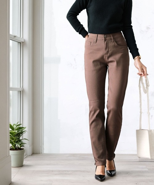 classicalelf(クラシカルエルフ)の「スーパーストレッチスキニー無地レギュラーデニム&チノパンツ(フルレングス)(デニムパンツ・レディース・インディゴブルー/ブラック/オフホワイト/ライトグレー/ライトブルー/ブラウン/ブラック系その他/ワンウォッシュ・LARGE/MEDIUM/SMALL/X-LARGE/XX-LARGE)」の22枚目の写真