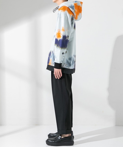 UNITED TOKYO（ユナイテッドトウキョウ）の「コットンナイロン　ムラ染めパーカー/オーバーサイズ（パーカー・メンズ・ベージュ/グレー・1/2/3）」の8枚目の写真