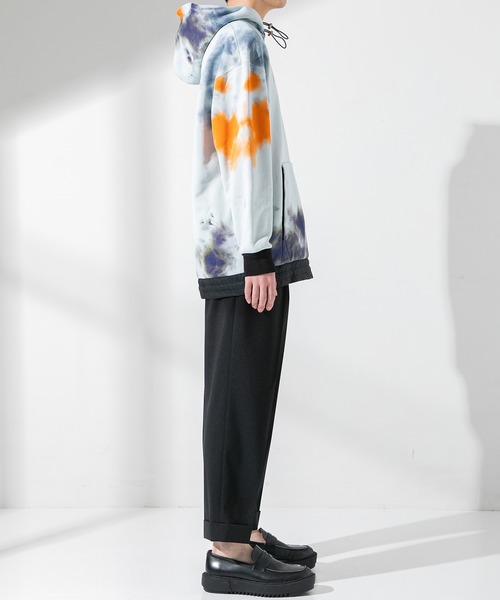 UNITED TOKYO（ユナイテッドトウキョウ）の「コットンナイロン　ムラ染めパーカー/オーバーサイズ（パーカー・メンズ・ベージュ/グレー・1/2/3）」の10枚目の写真