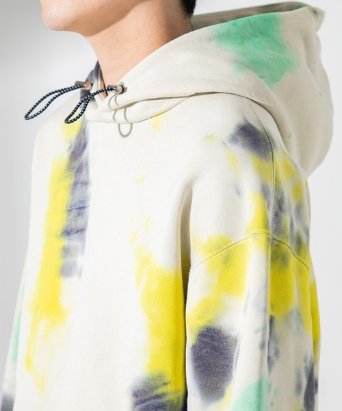 UNITED TOKYO（ユナイテッドトウキョウ）の「コットンナイロン　ムラ染めパーカー/オーバーサイズ（パーカー・メンズ・ベージュ/グレー・1/2/3）」の13枚目の写真