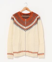 NO ID.（ノーアイディ）の「【NO ID.】Mohair Touch Knit Ortega Cross JQ Zip Cardigan / モヘヤ タッチ ニット オルテガ クロス JQ ジップ カーディガン（ブルゾン）」