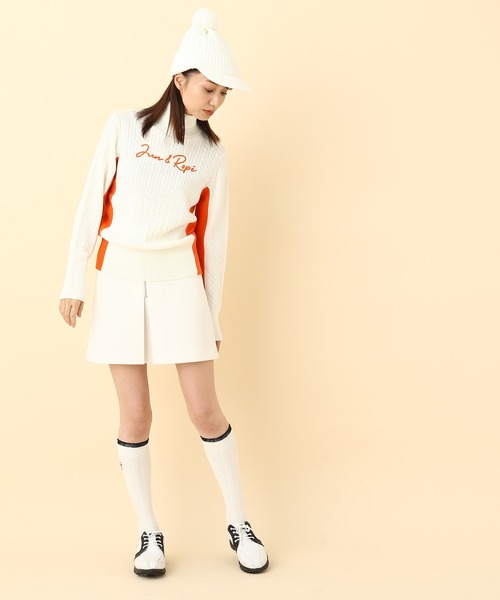 JUN&ROPE'（ジュンアンドロペ）の「ダンボールニットボックスプリーツスカート（スカート・レディース・ホワイト/ブラック/ブルー・M/S/L）」の9枚目の写真